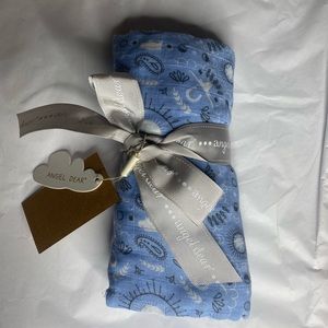 ANGEL DEAR NWT Blue Paisley Cotton Muslim Baby Swaddle